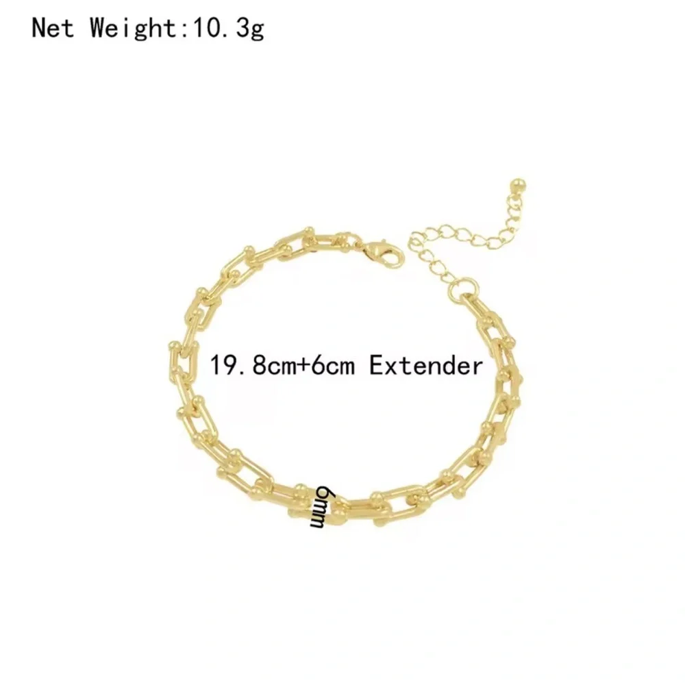 New! Women’s adjustable Gold color brands model Chain bracelet - Picture 6 of 8